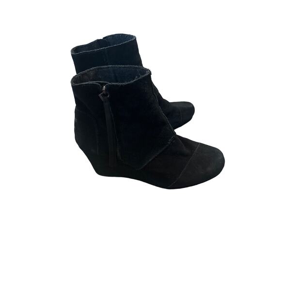 TOMS Desert Wedge Booties Black, Women’s 9 - Picture 3 of 5